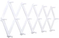 SKOLOO Accordion Wall Hanger with 16 Hooks, Modern Expandable Coat Rack Hat Rack for Wall, Solid Wooden, White