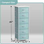 Sorbus Fabric Dresser for Kids Bedroom - Chest of 6 Drawers, Tall Storage Tower, Clothing Organizer, for Closet, for Playroom