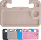Steering Wheel Tray for Laptop & Food Universal Car Trays Accessories Steering Wheel Desk Car Travel Mount Car Food Tray for Eating - Beige