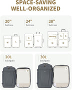 ECOHUB 6 Set Packing Cubes for Travel Durable Suitcase Organizer Bags Set with Personalized Tag Travel Essentials with Shoe B
