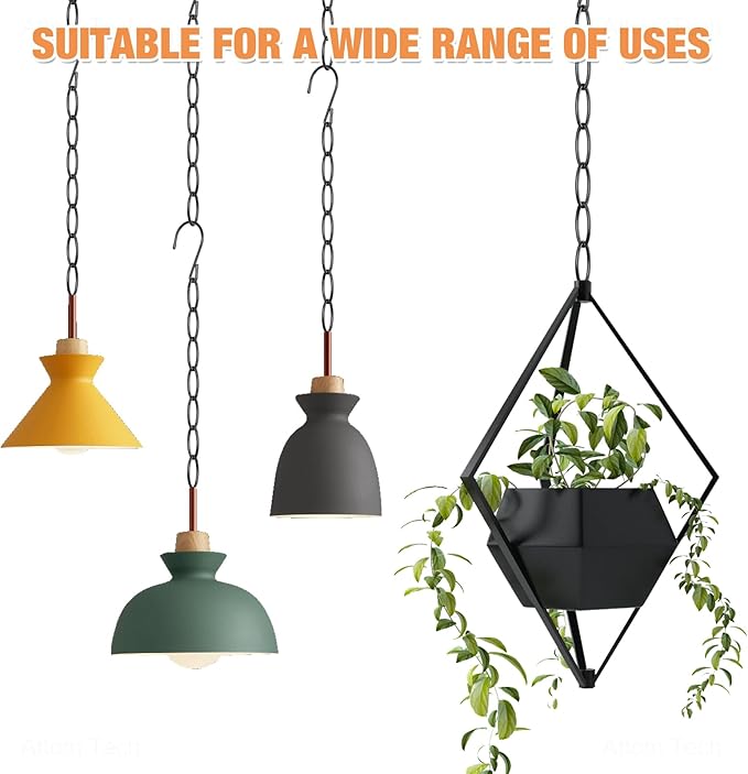 NiHome Clothing Chain Hangers 10-Pack for Home, Office & Travel, Metal Closet Organizer Space Saving Hangers with Safety Cap 
