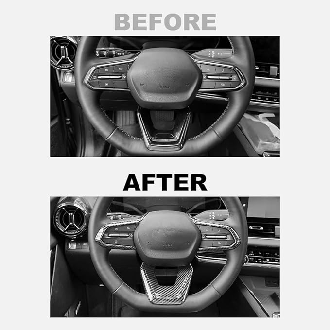 Steering Wheel Cover Compatible with Chevrolet Equinox 2025 2026, Auto Interior Upgrade Accessories-Carbon Fiber Pattern