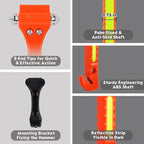 MorTime 6 Pack Car Safety Hammer Window Breaker, Car Emergency Escape Tool, Window Hammer Seat Belt Cutter