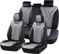 Coverado Car Seat Covers Full Set, Seat Covers for Cars, Front Seat Covers and Back Seat Cover Waterproof Leather Automotive 