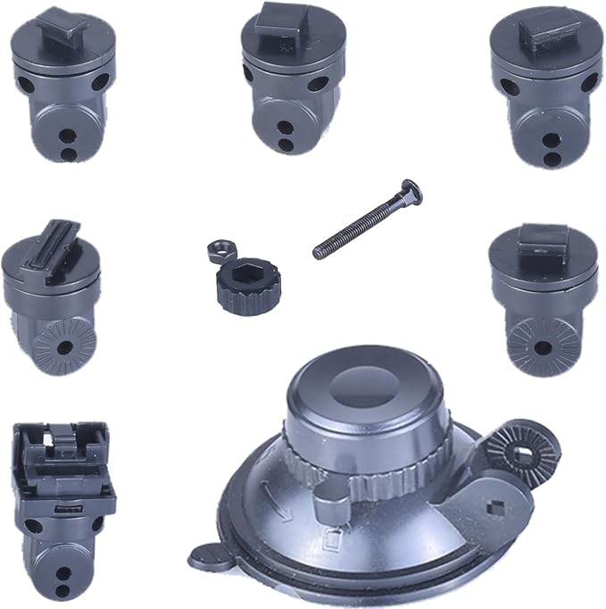 Dash Cam Replacement Mount, Suction Cup Dash Camera Accessories Holder with 6pcs 360° Rotating Joints, Compatible with Biuone A21W/HUPEJOS V7Plus/LAMTTO C310/ssontong dashcam/Milerong A25