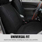 BELOMI Car Seat Covers Full Set, Breathable Premium Cloth Automotive Seat Cover, Universal Front and Rear Seat Covers, Easy t