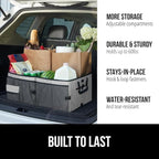 GORILLA GRIP Large Capacity Sturdy Trunk Storage Organizer, Slip and Water Resistant Collapsible Organization Container for