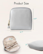 Vlando Small Travel Jewelry Case,Jewelry Pouch Bags with Zipper,Velvet Jewelry Organizer Storage Bag for Bracelet Rings Earri