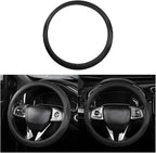 Car Steering Wheel Cover, Microfiber Breathable Ice Silk Leather Steering Wheel Cover Soft Anti-Slip Safety, 15inch Four Seas