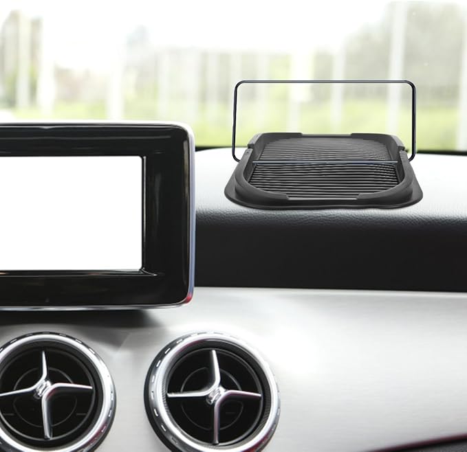 Car Dashboard Phone Tray, Anti-Slip Silicone Pad Phone Holder Car Dashboard Storage Pad Hands Free Smartphone Mount Stand Mul