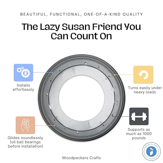 Pack of 1 and Pack of 2 Steel Lazy Susan Turntable Ball Bearing 12 inch 1,000 lbs