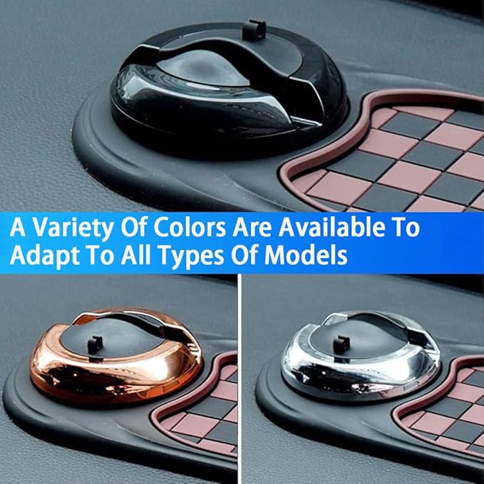 RJDJ Multifunctional Car Anti-Slip Mat, 360° Rotatable 4-in-1 Mobile Phone Stand On-Board Anti-Slip Pad, Car Dashboard Suppor