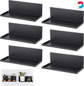 Kokone 6 Pack Magnetic Pegboard Shelves with Lip Around The Edge, 10x4.3 Inch Metal Peg Board Shelves Accessories for Storing