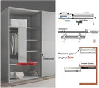 Pull Out Clothes Rail Sliding Wardrobe Closet Rod - Heavy Duty Extendable Pull Out Closet Rod, Extendable Clothes Rail, Exten