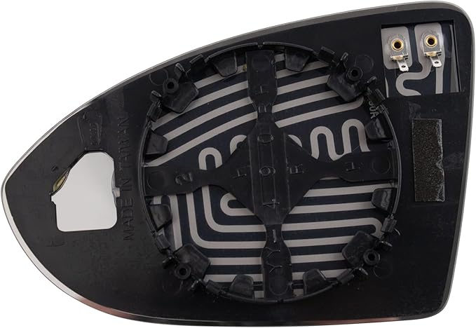 TRQ Passenger Side Mirror Glass Heated Convex Snap On Compatible with 2015-2021 Volkswagen Golf GTI 2015-2019 Golf R VW132511