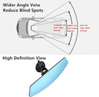 Car Rear View Mirror with Adjustable Suction Cup,Wide Angle Reduce Blind Spots 12.6inch HD Universal Panoramic Interior Rearview Mirror for Cars,SUVs,Trucks,Vehicles Blue