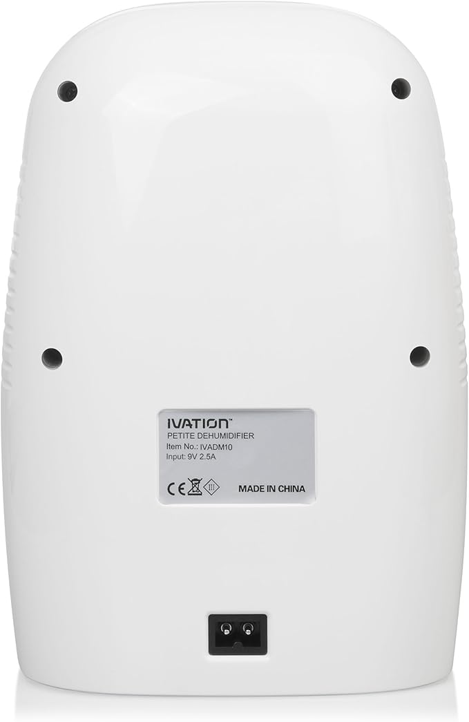 Ivation IVADM10 Powerful Small-Size Thermo-Electric Dehumidifier - for Smaller Room, Cupboard, Basement, Attic, Stored Boat,