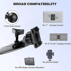 Portable Car GPS Mount, 17.2mm Ball Adapter CD Slot for Phone Holder, Magnetic Mount, Compatible with 7-10.26 inch Monitors, Adjustable Telescopic