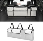 BELOMI Car Trunk Organizer, Auto Waterproof Sturdy Backseat Hanging Large Storage Collapsible Cargo Bag with Anti-Slip