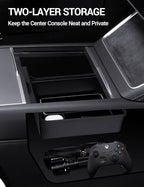Motrobe 4PCS 2026 Center Console Organizer Tray for Tesla Model Y Juniper (Only Premium & Performance 2025/2026) Model 3 Highland (Standard, Premium & Performance 2024/25/26) Accessories
