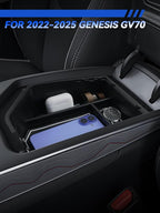 for Genesis GV70 Center Console Organizer Genesis GV70 2022-2025 Accessories Armrest Tray Middle Storage Box Insert Container Durable ABS Plastic