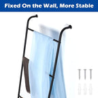 Blanket Ladder Decorative Towel Rack Holder for Bathroom, Wall Leaning Metal Drying Quilt Stand for Living Room Bedroom Farmh
