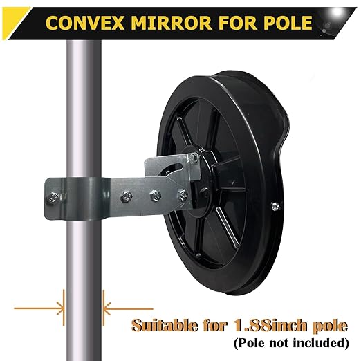18" Convex Mirror Outdoor, 2 Pack Security Mirror for Driveway, Garage, Warehouse, Blind Spot, and Office, 18 Inch Traffic Security Safety Covex Mirrors