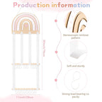 POVETIRE Headband Holder Bow Holder for Girls Hair Bows,Rainbow Hair Accessories Organizer Storage Wall Hanging Display for N