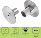 4pcs Shower Curtain Rod Bracket, 26mm Inner Diameter Titanium Steel Curtain Rod Holders Shower Curtain Rod Single Swivel Flan