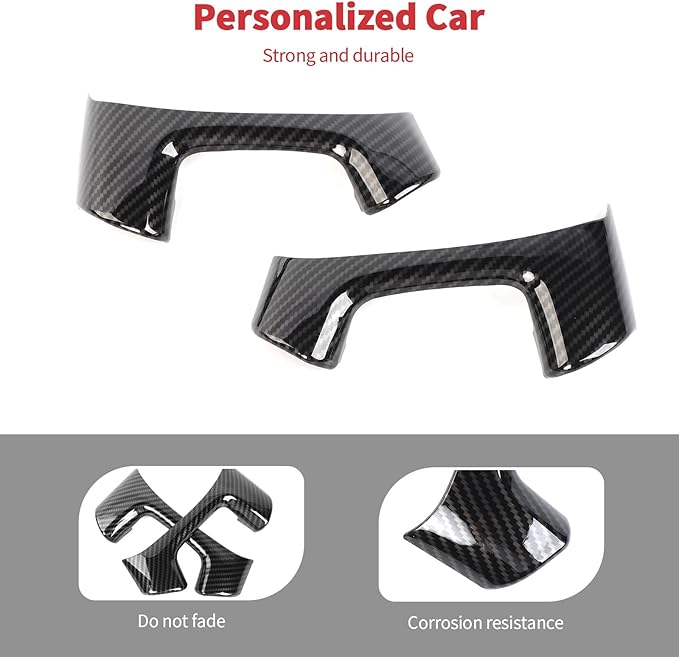 Linskip Steering Wheel Trim Covers Compatible with Avalanche/Suburban/Tahoe/Traverse/Silverado 1500 2500HD 3500HD & Yukon/Sierra & Cadillac Escalade 2007-2013, Interior Accessories Carbon Fiber