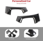 Linskip Steering Wheel Trim Covers Compatible with Avalanche/Suburban/Tahoe/Traverse/Silverado 1500 2500HD 3500HD & Yukon/Sierra & Cadillac Escalade 2007-2013, Interior Accessories Carbon Fiber