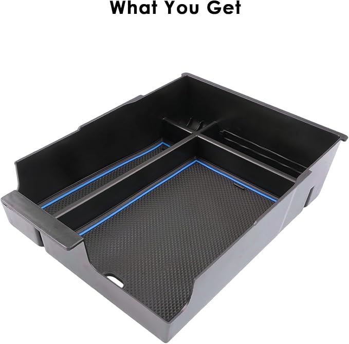 for 2024 Hyundai Palisade Center Console Organizer Tray for 2023-2025 Palisade SE/SEL/XRT/Limited/Calligraphy Armrest Box Secondary Storage Glove Box Insert Accessories (23-25 Palisade Blue Trim)