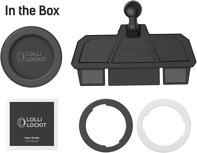 ENCASED LolliLockit CD Car Mount for Pop Phone Holder Grip, Magnetic Socket Holder (Patent Pending)