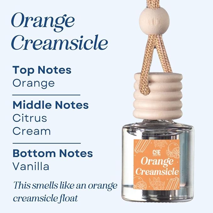 CANDECraftCo Car Air Hanging Fragrance Oil, Car Auto Freshener for Essential Oils, Scents Fragrance Aromatherapy Automobile D