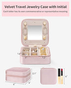 Vlando Velvet Travel Jewelry Case, Jewelry Travel Box for Women, Travel Jewelry Organizer, Small, Portable Jewelry Boxes with