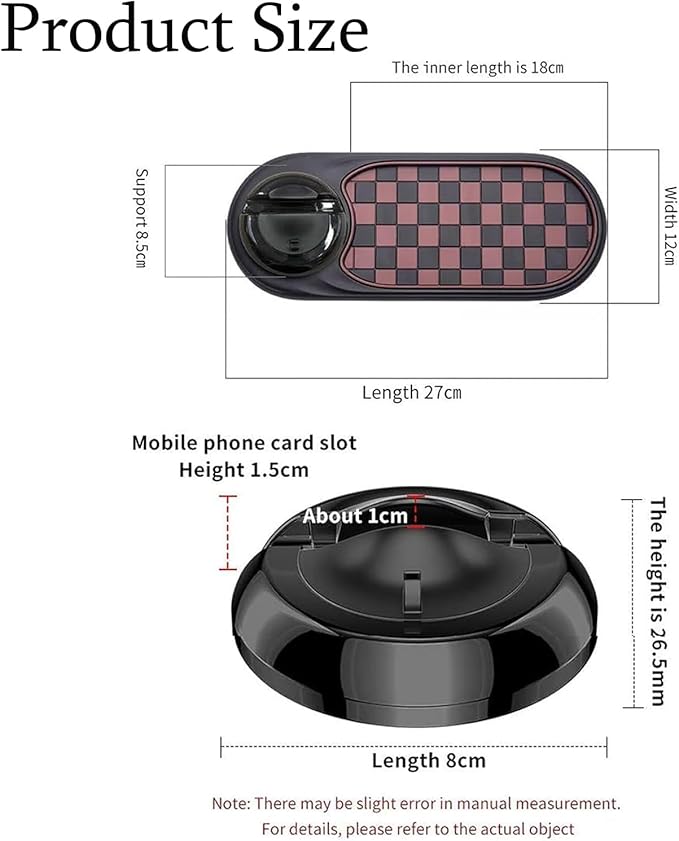 3-in-1 Anti-Slip Mat Solves Every Driver's Biggest Frustration, Multi-Functional Support Anti-Slip Pad, Mobile Phone Bracket 