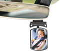 Stick On Car Baby Mirror, Ampper Adjustabe HD Glass Convex Wide Angle Interior Rearview Baby Rear Facing Mirror (Framed Rectangle, Small, 3.3" X 2.5")