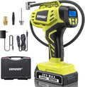 Tire Inflator Portable Air Compressor,Digital Cordless Tire Inflator,2X Faster Car Tire Pump with 20V Rechargeable Battery,Dual Power Supply Modes,Air Pump for Car Tires,E-Bike etc.