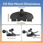CD Slot Magnetic Car Mount Charger Work for iPhone 17 16-12, 3X Stable on Bumpy Roads, 99% Car/Truck-Approved, Wireless Charging Holder with 3M Dash Sticker, No Air Vent Block(QC3.0 Adapter)