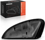 A-Premium Passenger Side Rearview Mirror Cover Cap - Compatible with Honda Accord 2018 2019 2020 2021 2022 - Smooth Black, Without Turn Signal Hole