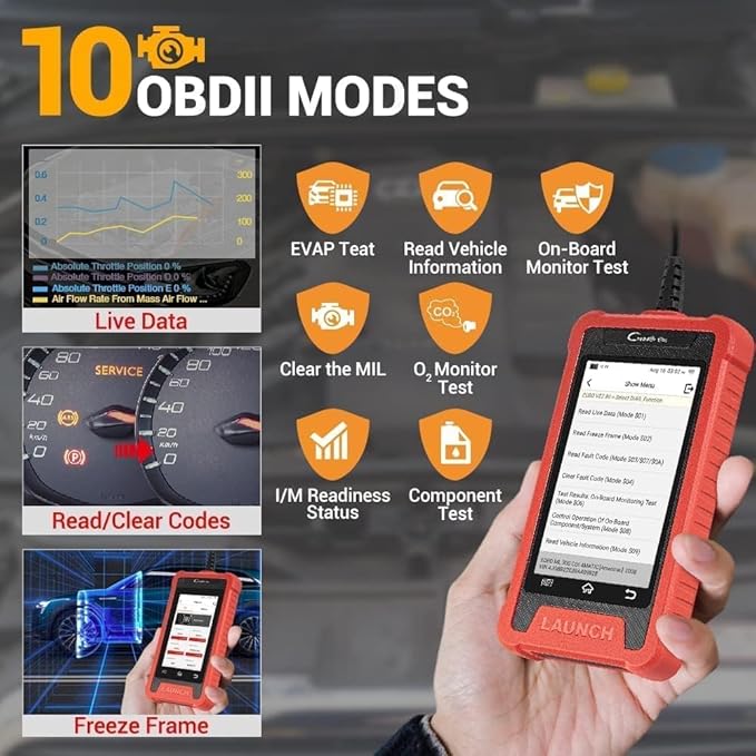 Launch Creader 200 OBD2 Scanner 2025 Engine/ABS/SRS/Transmission Car Diagnostic Scan Tool, 4 System Code Reader, Auto Vin,