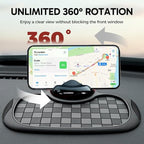 Multifunction Car Anti Slip Mat, 360° Rotatable Phone Holder Dashboard Pad with Temporary Parking Number Rotatable Car Anti S