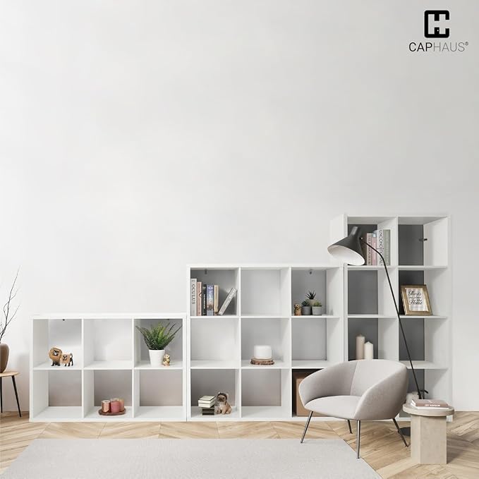 CAPHAUS Sturdy Room 13-Inch Cube Storage Organizer Shelf, with Extra Thick Exterior Edge, Open Storage Shelf Divider, Bookcas