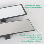 Rear View Mirror for Car,11.8" Convex Panoramic Wide Angel View Mirrors Extender,Chrome Tint Anti Glare,Universal Clip on Interior Rearview Mirror for Truck Car and SUV (Chrome)