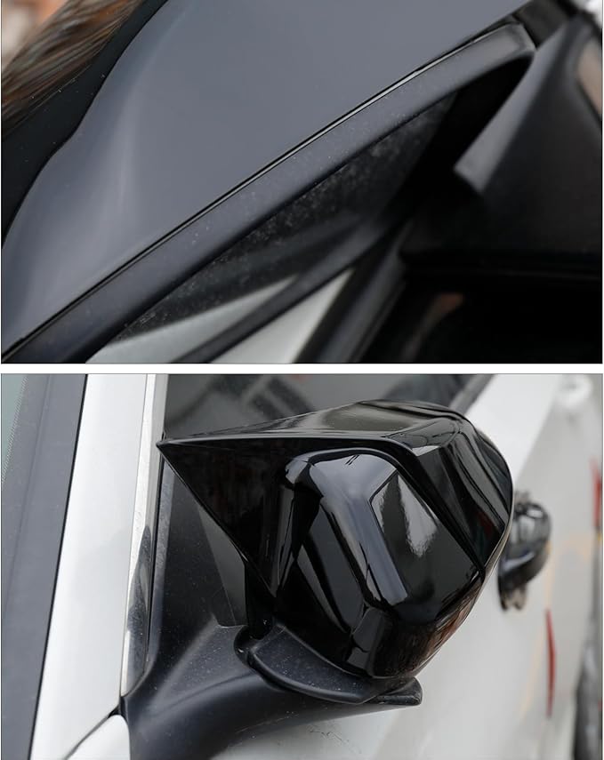 YINGTUU for Honda Accord 10th Gen 2018 2019 2020 2021 2022 2023 2024 2025 Car Ox Horn Side Rearview Mirror Cover Wing Mirror Protect Stickers Exterior Accessories Decals Bright Black
