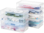 novelinks Plastic Clear Storage Containers for Organizing, Craft Storage Organizers and Stackable Storage Bins with Lids for 
