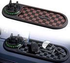 Multifunction Car Anti-Slip Mat, 2025 New Car Anti Slip Mat Phone Holder with Temporary Parking Number, Rotatable Anti Skid C