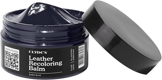 Clyde's™ Recoloring Balm | Non-Toxic Material Dye & Restorer for Furniture, Car Seats, & More | 23 Colors (Blue, 100ML)