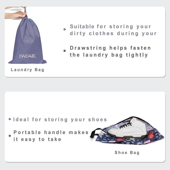 BAGAIL 8 Set/9 Set Packing Cubes Luggage Packing Organizer for Travel, Suitcase Packing Bags for Travel Accessories