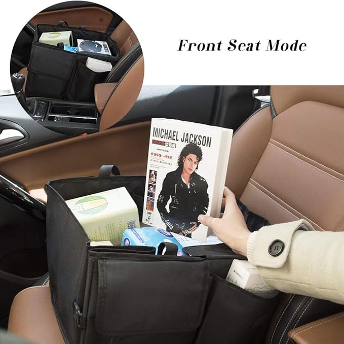 JiatuA Car Trunk Backseat Organizer for SUV, 8 Pocket Waterproof, Dust-proof, Sturdy Foldable Cargo Net Storage for More Trunk